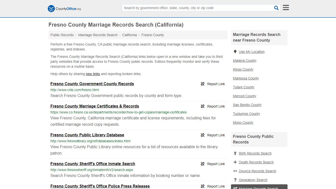 Marriage Records Search - Fresno County, CA (Marriage ...